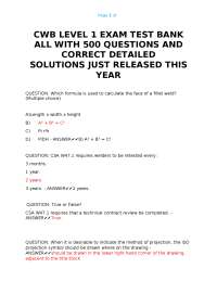 CWB Level 1 Welding Exam Test Bank: 500 Questions with Detailed Solutions