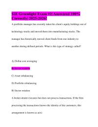 SIE Greenlight Exam #2: Practice Questions and Answers (2025-2026)