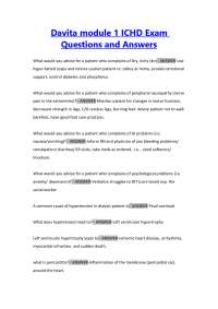 ICHD Exam Questions and Answers: Davita Module 1
