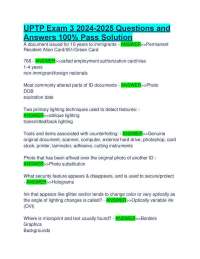 UPTP Exam 3 2025-2026 Questions and Answers 100% Pass Solution