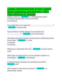 CAISS Certification Exam: Questions and Answers Study Guide