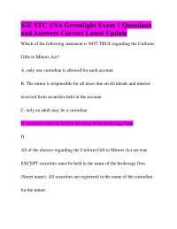 SIE STC USA Greenlight Exam 1: Q&A for Test Preparation