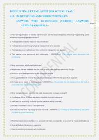 BIOD 121 Final Exam: Comprehensive Q&A with Rationales