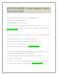 OB/GYN ARDMS Exam Questions and Answers 2025-2026