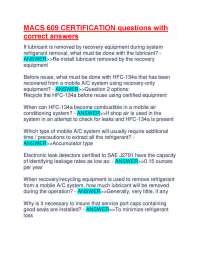 MACS 609 Certification Exam Questions and Answers