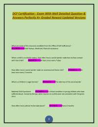 DCF Certification Exam: Comprehensive Q&A for A+ Grade