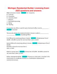 Michigan Residential Builder Licensing Exam: 2025 Q&A