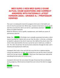 Medical-Surgical Nursing Exam Questions and Answers