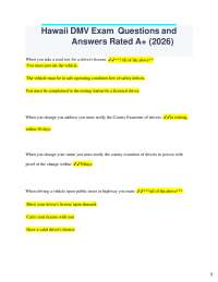 Hawaii DMV Exam Questions and Answers (2026)