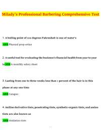 Milady's Professional Barbering Comprehensive Test: Q&A for Exam Preparation