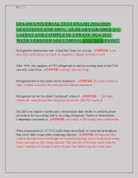 EPA 608 UNIVERSAL TEST EXAM|| 2025-2026 QUESTIONS AND 100% ALREADY GRADED A+