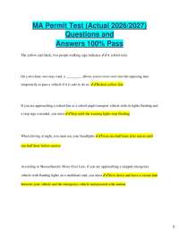 MA Permit Test: Questions and Answers for 2026/2027