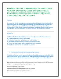 Florida Dental Jurisprudence Exam Study Guide 2025-2026: Questions and Answers