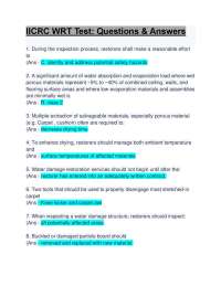 IICRC WRT Exam Prep: Questions and Answers for Water Restoration Technicians