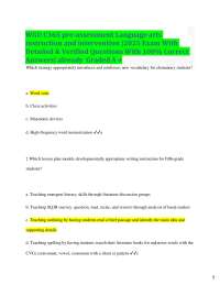 Language Arts Instruction and Intervention Pre-Assessment Questions