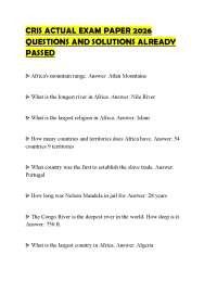 CRIS ACTUAL EXAM PAPER 2026 QUESTIONS AND SOLUTIONS ALREADY PASSED