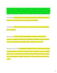 American Politics and U.S. Constitution Exam Q&A