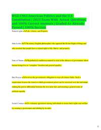 American Politics and U.S. Constitution Exam Questions and Answers