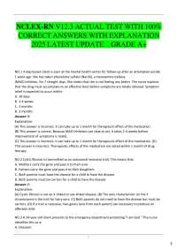 NCLEX-RN Exam Questions and Answers 2025
