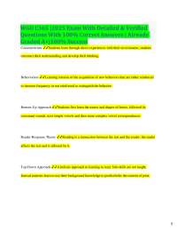 Educational Theories and Reading Comprehension Strategies: Exam Questions and Answers