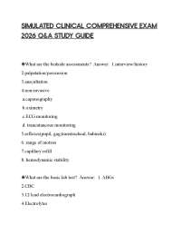 SIMULATED CLINICAL COMPREHENSIVE EXAM 2026 Q&A STUDY GUIDE