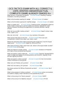 OCS Tactics Exam: 100% Verified Answers and Complete Guide
