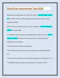 Electrical Journeyman Exam Prep: Questions and Answers for 2025