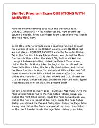 Microsoft Excel Exercises with Solutions