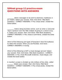 SIMnet Practice Exam: Computer and Internet Basics