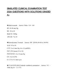 SIMULATED CLINICAL EXAMINATION TEST 2026 QUESTIONS WITH SOLUTIONS GRADED A+