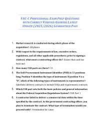 FAC-C Professional Exam Prep: Questions and Verified Answers (2025/2026)
