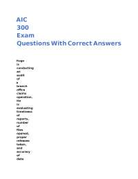 Insurance Claims Exam Questions with Correct Answers