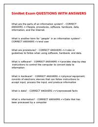 Information Systems Exam Questions and Answers