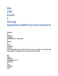 Internet of Things Exam Questions and Answers