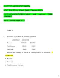 ACCT 2102 Exam 4 Study Guide: Questions and Verified Solutions