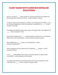 CLEET Exam: Ethics and Law Enforcement Questions with Verified Solutions