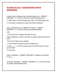 Excel Exam Questions and Answers