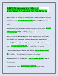 ARRT Fluoroscopy Exam: Master Questions and Answers for Top Grades
