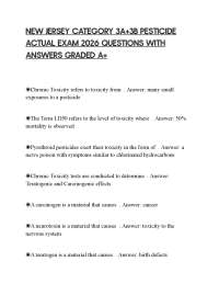 NEW JERSEY CATEGORY 3A+3B PESTICIDE ACTUAL EXAM 2026 QUESTIONS WITH ANSWERS GRADED A