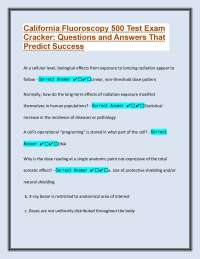 California Fluoroscopy 500 Test Exam: Q&A for Success