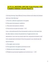 ARM 401 Exam Practice Questions and Solutions