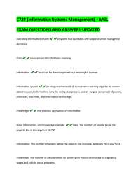 Information Systems Management Exam Q&A
