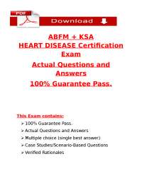 ABFM + KSA Heart Disease Certification Exam (2025) – Actual Questions and Verified Answers