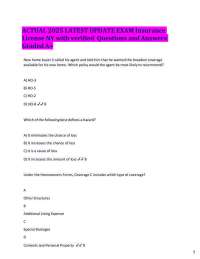 Insurance Exam Questions and Answers 2025