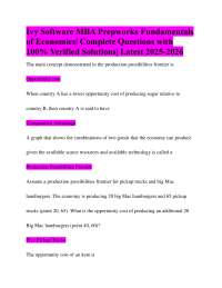 Economics Fundamentals: MBA Prep Questions and Verified Solutions