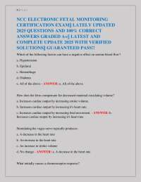 Electronic Fetal Monitoring Certification Exam Questions and Answers