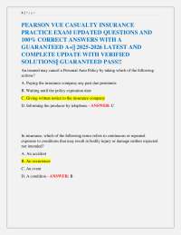 Casualty Insurance Practice Exam Questions and Answers
