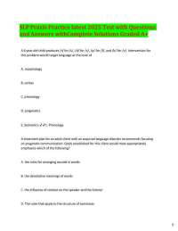 SLP Praxis Practice Test 2025: Questions and Answers