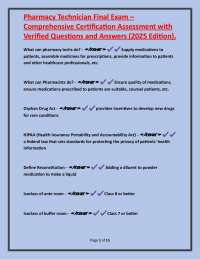 Pharmacy Technician Certification Exam: Comprehensive Q&A Review