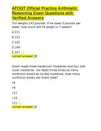 AFOQT Arithmetic Reasoning Practice Questions with Verified Answers